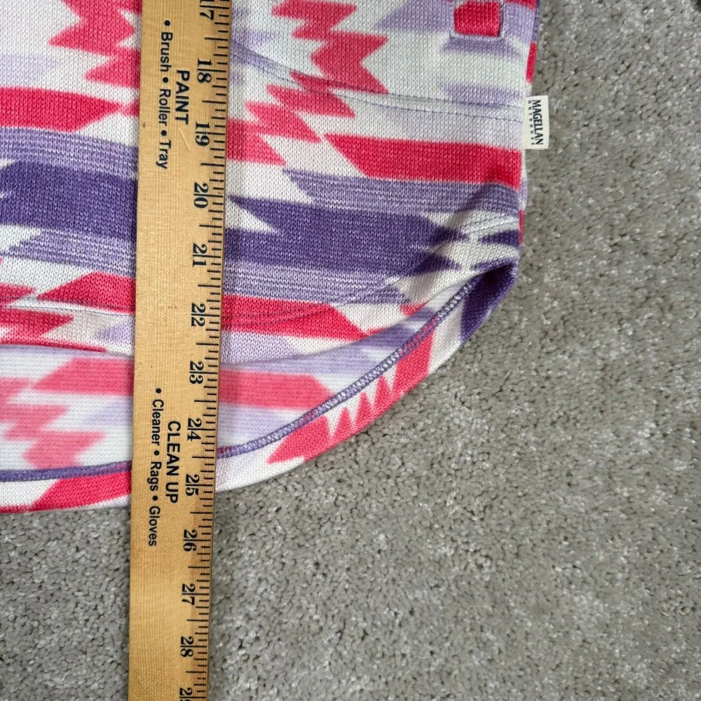 NWT Magellan Outdoors Girls 12-14 Aztec Fleece Pullover Pink Purple Southwestern
